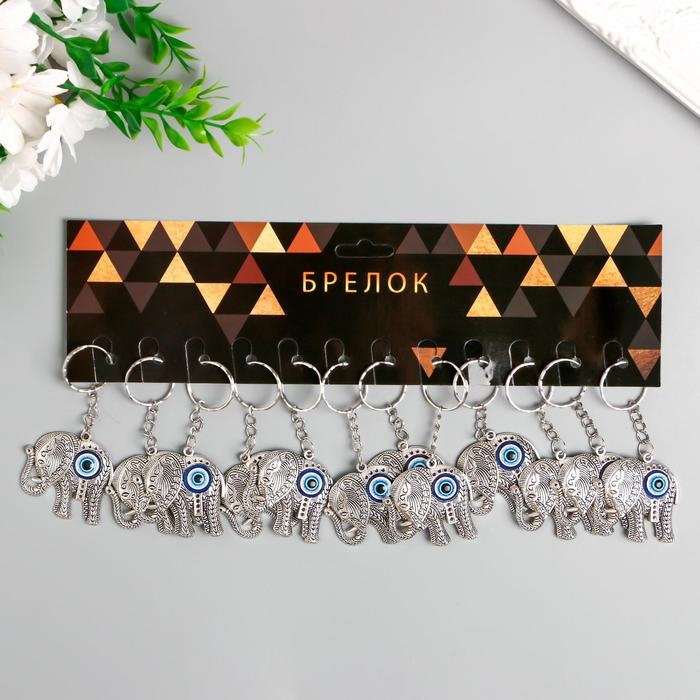 Брелок металл глазки Брелок металл глазки "Индийский слон" с узорами 4х4,5 см
