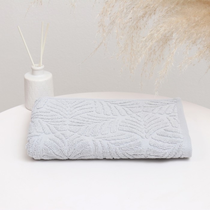 Полотенце махровое &laquo;Пальма&raquo;, цвет серый, 50х80 см, хлопок, 450г/м