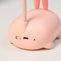 Настольная лампа "Милый зайчик" LED 3Вт USB белый 9х7х18 см RISALUX