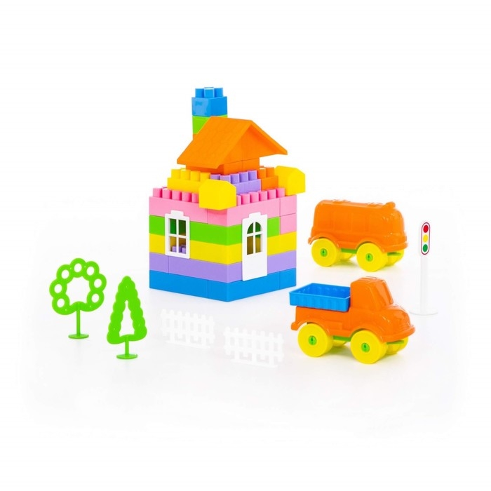 Конструктор &laquo;Строитель&raquo;, 92 элемента, в пакете