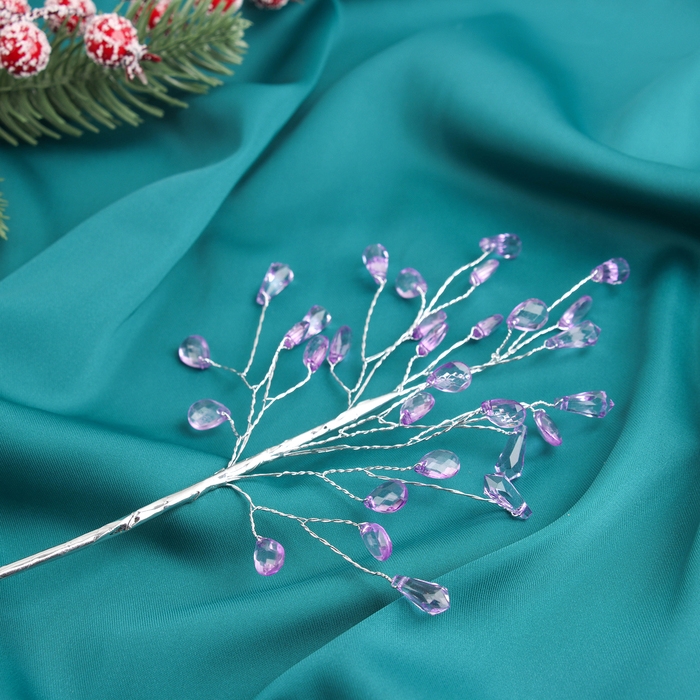 Декор Декор "Хрустальная сказка" 23 см, капелька сиреневая