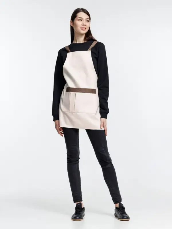 Фартук Settle In, светло-бежевый (молочный)