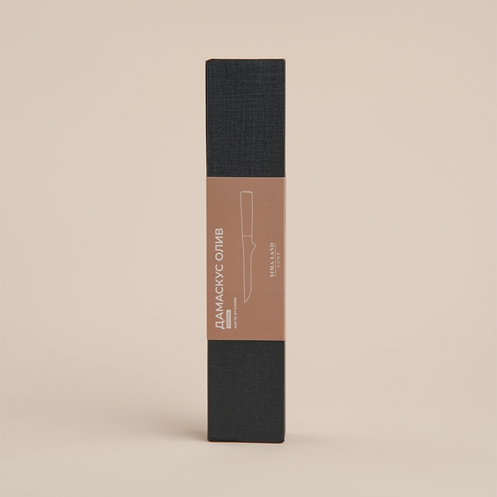 Нож кухонный SL Home &laquo;Оливия&raquo;, обвалочный, лезвие 14 см, дамасская сталь, цвет коричневый