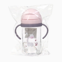 Поильник - непроливайка детский с силиконовой трубочкой и грузиком, от 9 мес., 350 мл., с ручками, цвет розовый, Крошка Я Поильник - непроливайка детский с силиконовой трубочкой и грузиком, от 9 мес., 350 мл., с ручками, цвет розовый, Крошка Я
