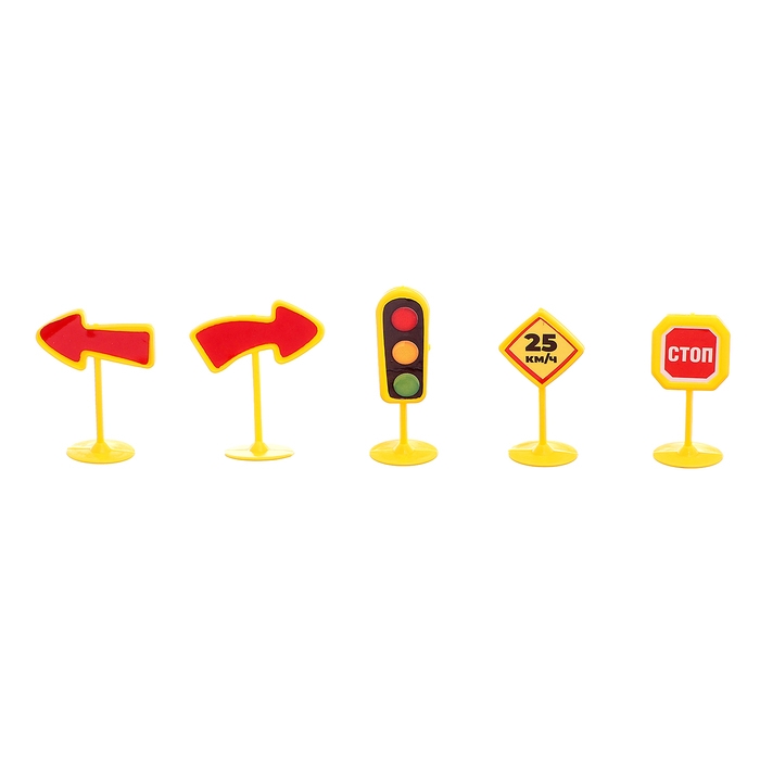 Парковка &laquo;Военная база&raquo;, 1 машинка, 8 дорожных знаков, 31 деталь