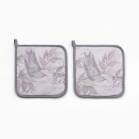 Набор прихваток Этель Мorning dew 2 шт, 19х19 саржа,100% х/л,ватин 250г/м2