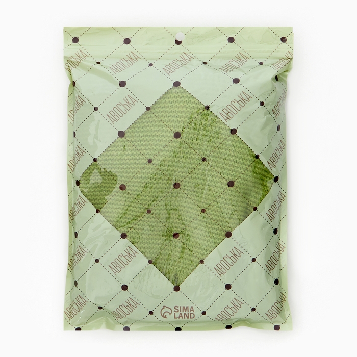 Авоська 38 х 62 см, ручка 22 см, клетка 0.5 см, зеленая