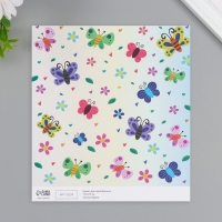 Бумага для скрапбукинга двусторонняя "Бабочки и пончики" плотность 180 гр набор 10 шт 15,5х17 см 1 Бумага для скрапбукинга двусторонняя "Бабочки и пончики" плотность 180 гр набор 10 шт 15,5х17 см 1