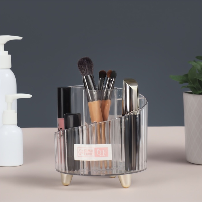 Органайзер для хранения &laquo;CRISTAL&raquo;, 4 секции, d = 12 &times; 12,5 см, цвет прозрачный