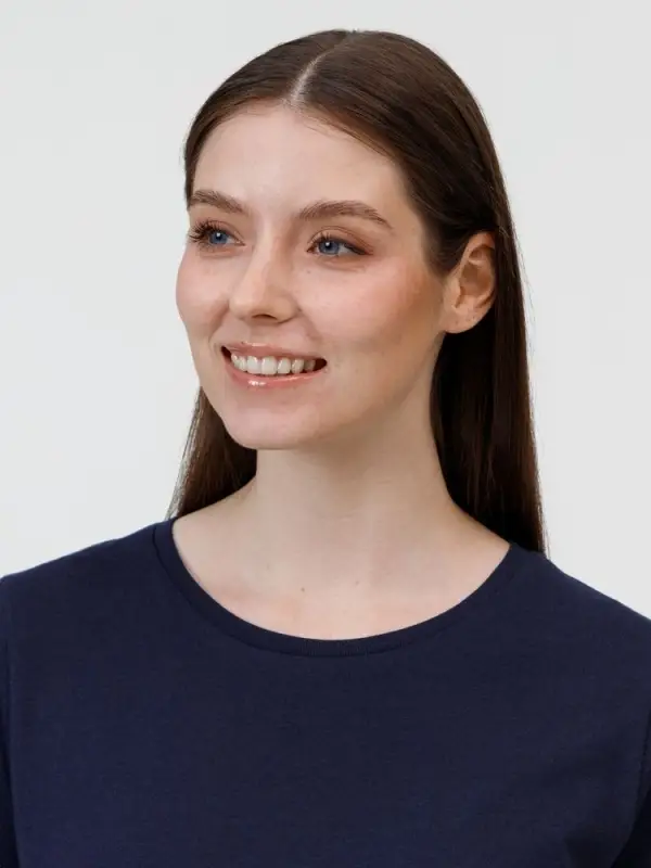 Футболка женская E150 темно-синяя, размер XXXL