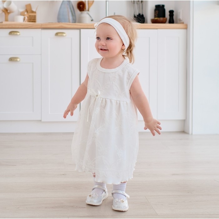 Набор: платье без рукавов и повязка Крошка Я, 3-6 мес, (62-68 см),100 % хлопок Набор: платье без рукавов и повязка Крошка Я, 3-6 мес, (62-68 см),100 % хлопок