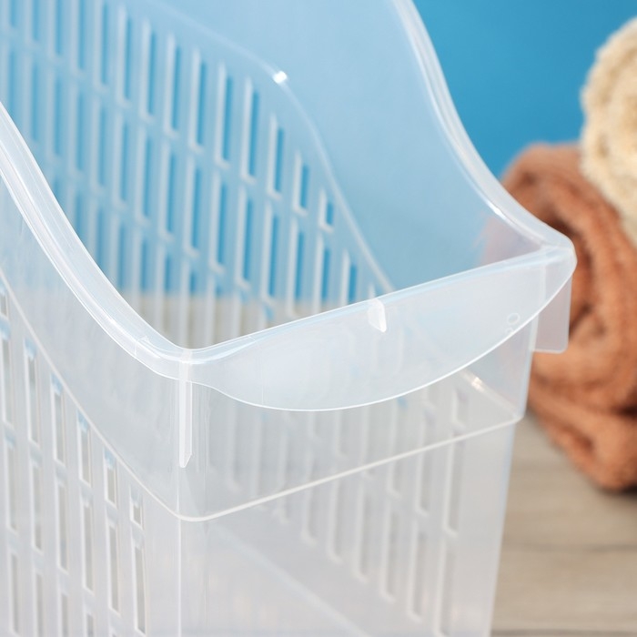 Контейнер для хранения на колёсиках RICCO, 6 л, 35,5&times;13&times;20 см, с ручкой, цвет прозрачный