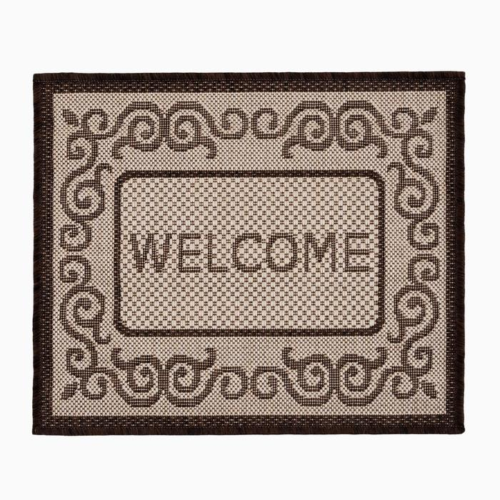 Ковер придверный Циновка, размер 50х80 см, ПП 100%, джут Ковер придверный Циновка, размер 50х80 см, ПП 100%, джут