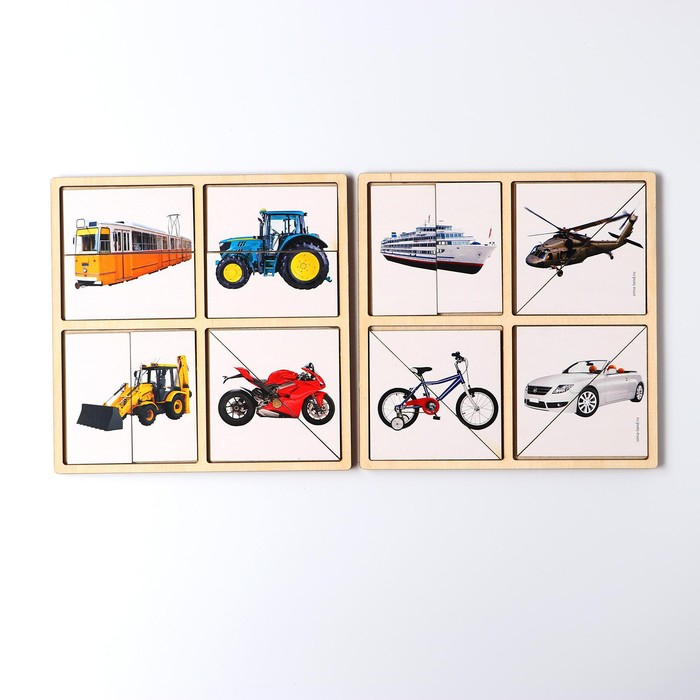 Картинки-половинки &laquo;Транспорт&raquo;