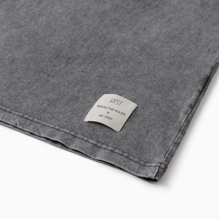 Футболка мужская MIST из вареного хлопка, цв. серый, р-р XL