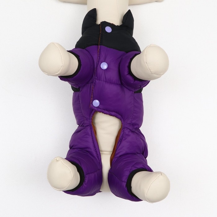 Комбинезон Комбинезон "Умка", размер 12 (ДС 28 см, ОГ 38 см, ОШ 27 см), чёрно-фиолетовый