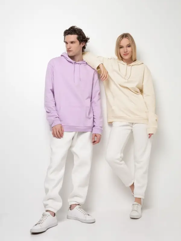 Толстовка с капюшоном унисекс Hoodie, сиреневая, размер XS