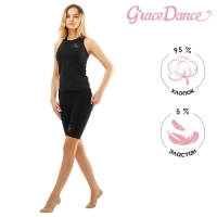 Велосипедки для гимнастики и танцев Grace Dance Fly Gold, р. 40, цвет чёрный Велосипедки для гимнастики и танцев Grace Dance Fly Gold, р. 40, цвет чёрный