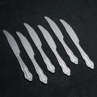 Набор столовых приборов &laquo;Славяна&raquo;, 24 предмета, толщина 1.2 мм, цвет серебряный