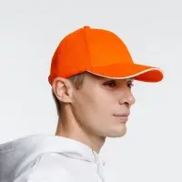 Бейсболка Spiker, оранжевая с белым