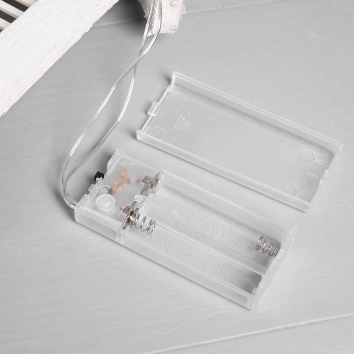 Фигура деревянная "Домик белый", 16х22х6 см, 3 LED, батарейки AAx2 (не в комплекте), свечение теплое белое