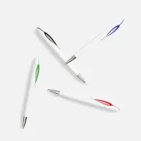 Ручка шариковая Nave, белая с зеленым Ручка шариковая Nave, белая с зеленым