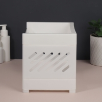 Органайзер для хранения, 2 секции, 24,2 × 15 × 16,7 см, цвет белый Органайзер для хранения, 2 секции, 24,2 × 15 × 16,7 см, цвет белый