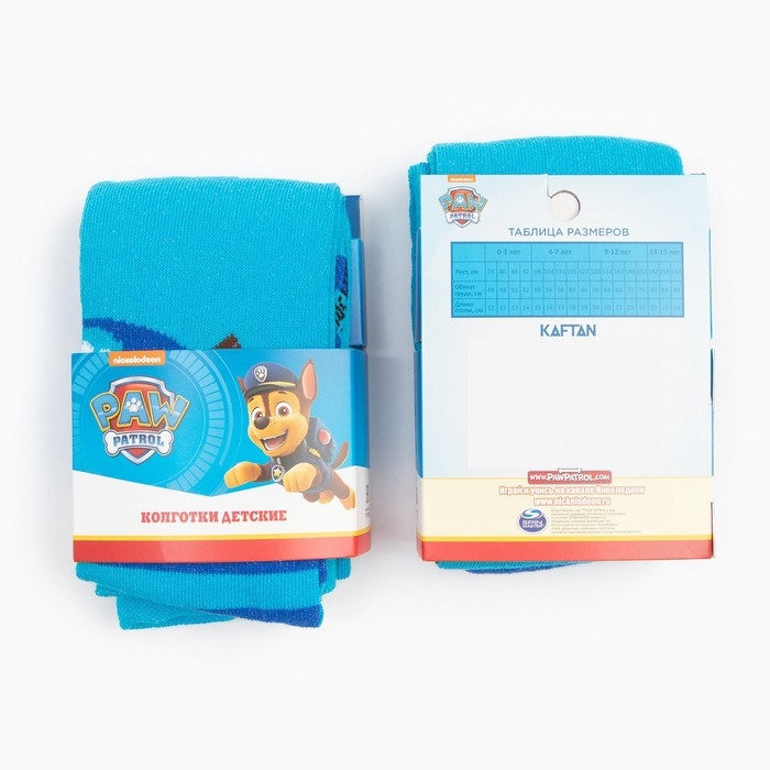 Колготки PAW PATROL &laquo;Гончик&raquo;, цвет голубой, синий, 98-104 см