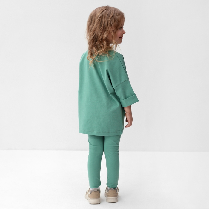 Костюм для девочки (футболка, лосины) MINAKU цвет оливковый, рост 98 см Костюм для девочки (футболка, лосины) MINAKU цвет оливковый, рост 98 см