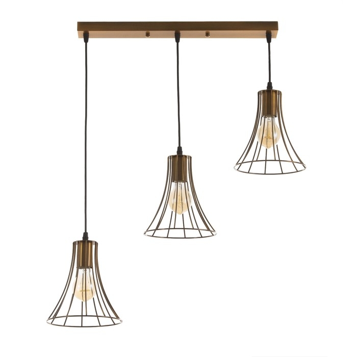 Светильник BayerLux "Чилли" 3хЕ27 40Вт золото 18х50х19-119см