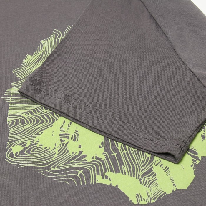 Футболка мужская "Explore more" цвет тёмно-серый, размер 56