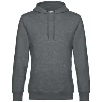 Толстовка с капюшоном унисекс King, темно-серый меланж, размер S