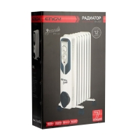 Обогреватель ENGY EN-2507, маслянный, 1500 Вт, 20 м&sup2;, 7 секций, белый