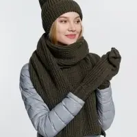 Варежки Nordkyn, зеленые (оливковые), размер S/M