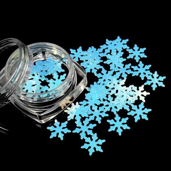 Новый год! Пайетки для декора «Winter», голубые Новый год! Пайетки для декора «Winter», голубые