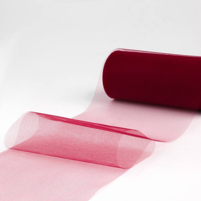 Фатин, 15 см, 11 ± 1 г/кв.м, 23 ± 1 м, цвет бордовый №33 Фатин, 15 см, 11 ± 1 г/кв.м, 23 ± 1 м, цвет бордовый №33