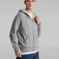 Толстовка унисекс на молнии Sherpa 280, серый меланж, размер M
