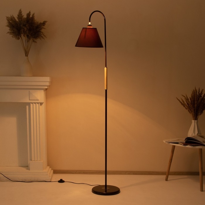 Торшер "Паула" 1х15Вт Е27 коричневый 42х42х165см