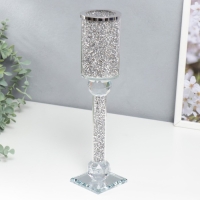 Подсвечник стекло на 1 свечу "Драгоценность" 30х7х7 см Подсвечник стекло на 1 свечу "Драгоценность" 30х7х7 см