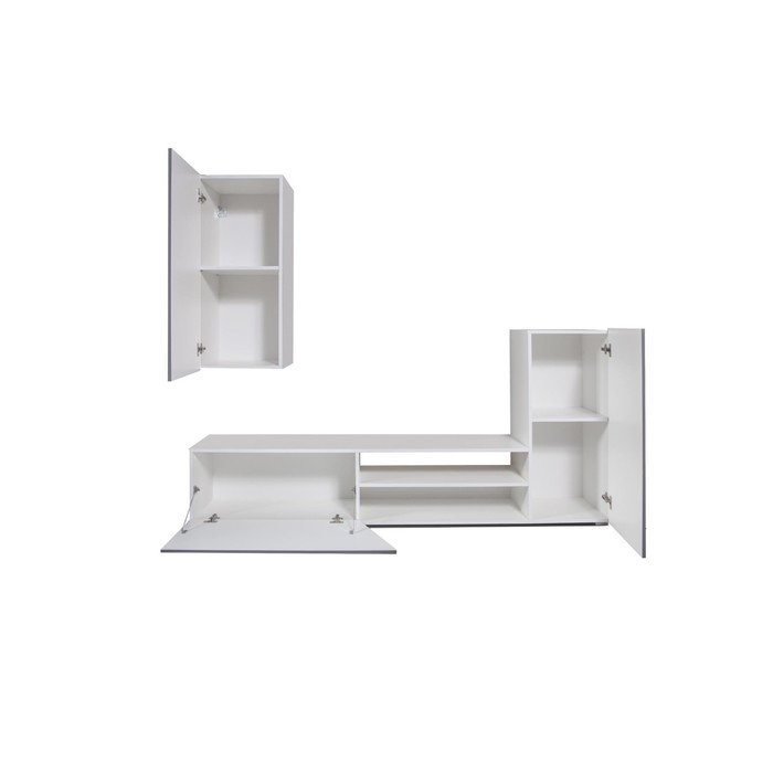 Гостиная Прага-6, 1970х350х1600, Таксония/ПВХ софт графит