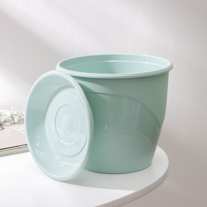 Горшок для цветов с поддоном &laquo;Венеция&raquo;, 2 л, d=16 см, цвет мята