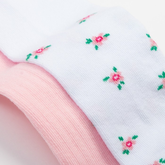 Набор колготок Крошка Я &laquo;Цветочек&raquo;, рост 86-92 см, цвет белый/розовый