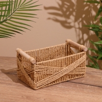 Набор плетёных корзин, 3 шт, 36х31х25 см