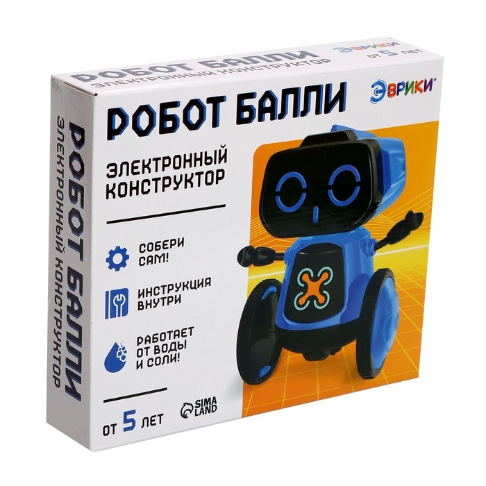 Электронный конструктор &laquo;Робот Балли&raquo;, работает от воды и соли