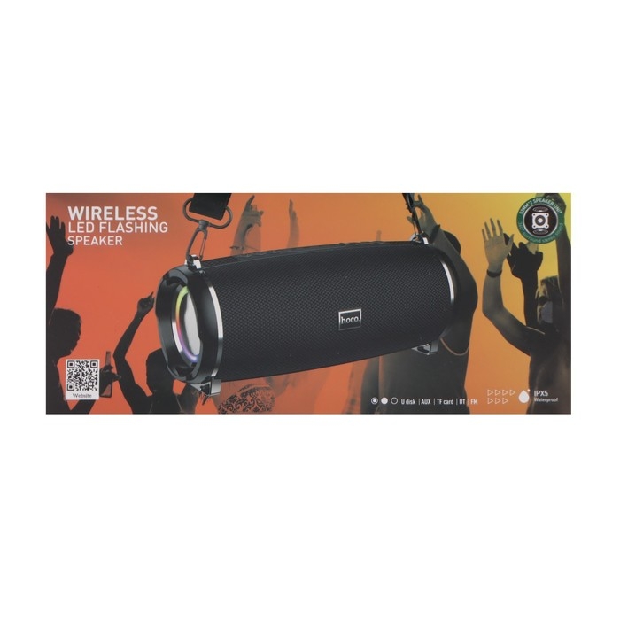 Портативная колонка Hoco HC2, 10 Вт, 2400 мАч, BT5.0, microSD, USB, AUX, FM-радио, чёрная Портативная колонка Hoco HC2, 10 Вт, 2400 мАч, BT5.0, microSD, USB, AUX, FM-радио, чёрная