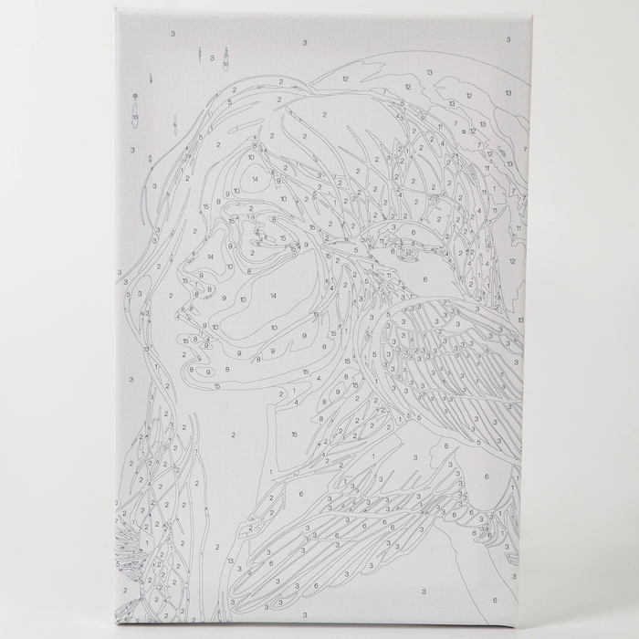 Картина по номерам с подрамником и поталью &laquo;Золотой ворон&raquo;, 20 х 30 см