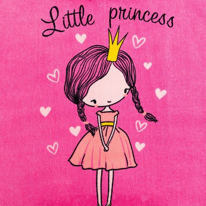 Полотенце-пончо детское махровое Крошка Я Полотенце-пончо детское махровое Крошка Я "Принцесса", 60*120см, 100% хлопок, 300гр/м2