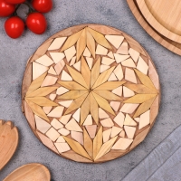 Подставка под горячее "Мозаика", 20 см, микс дерева, можжевельник