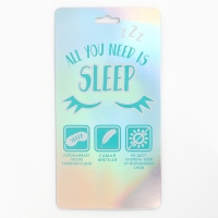 Маска шелковая для сна «Глазки», 20 х 9 см, цвет бирюзовый Маска шелковая для сна «Глазки», 20 х 9 см, цвет бирюзовый