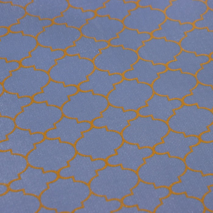 Клеёнка на стол Доляна &laquo;Орнамент&raquo;, на тканевой основе, ширина 137 см, рулон 20 м, толщина 0,22 мм, цвет серый